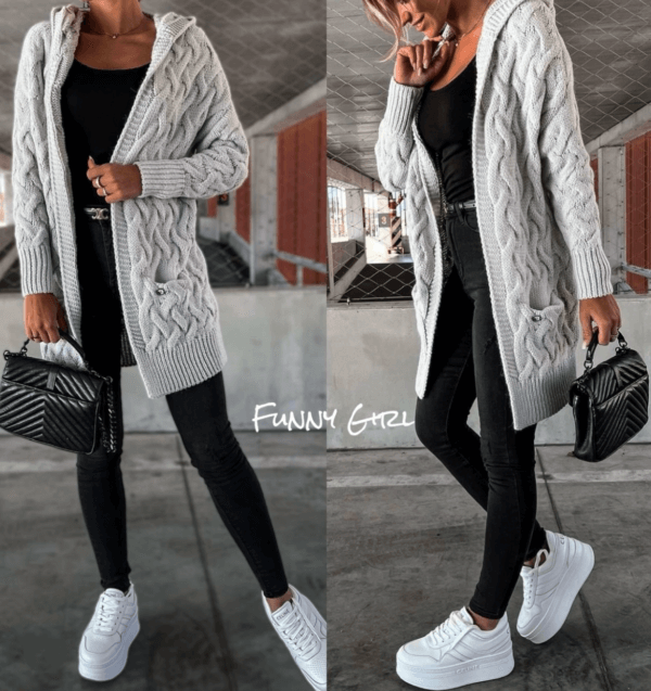 Cardigan treccia