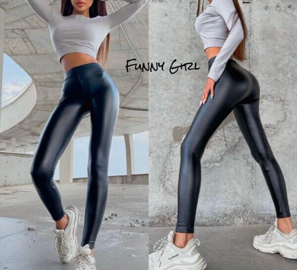 leggins ecopelle